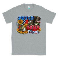 Heather Grey Proud army mom 4th of july Classic Tee - CowGirlArtShop