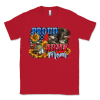 Red Proud army mom 4th of july Classic Tee - CowGirlArtShop