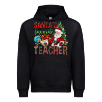 Black Santa's Favorite Teacher Urban Hoodie - BundleAndBundleShop