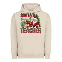 Santa's Favorite Teacher Urban Hoodie | Teevron