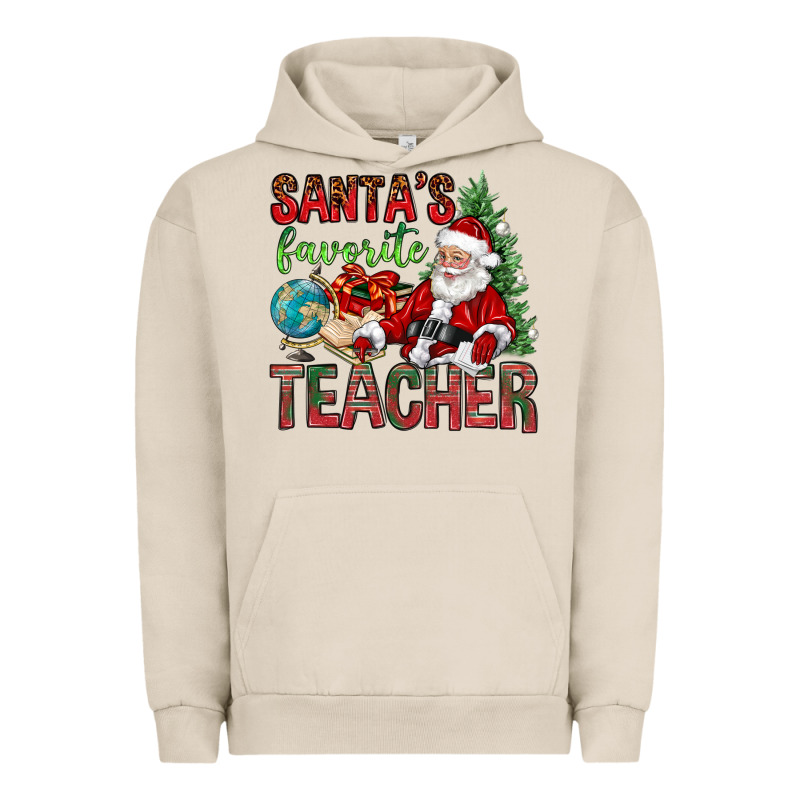 Santa's Favorite Teacher Urban Hoodie by BundleAndBundleShop | Teevron