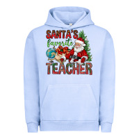 Pigment Grape Ice Santa's Favorite Teacher Urban Hoodie - BundleAndBundleShop