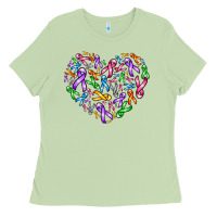 Matcha cancer ribbon heart Ladies Tee - AdoDesignShop