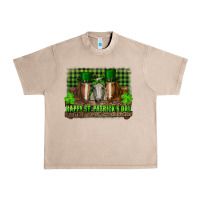 Happy St. Patrick's Day Horses With Leprechaun Hat And Bandana Urban Heavy Tee | Teevron