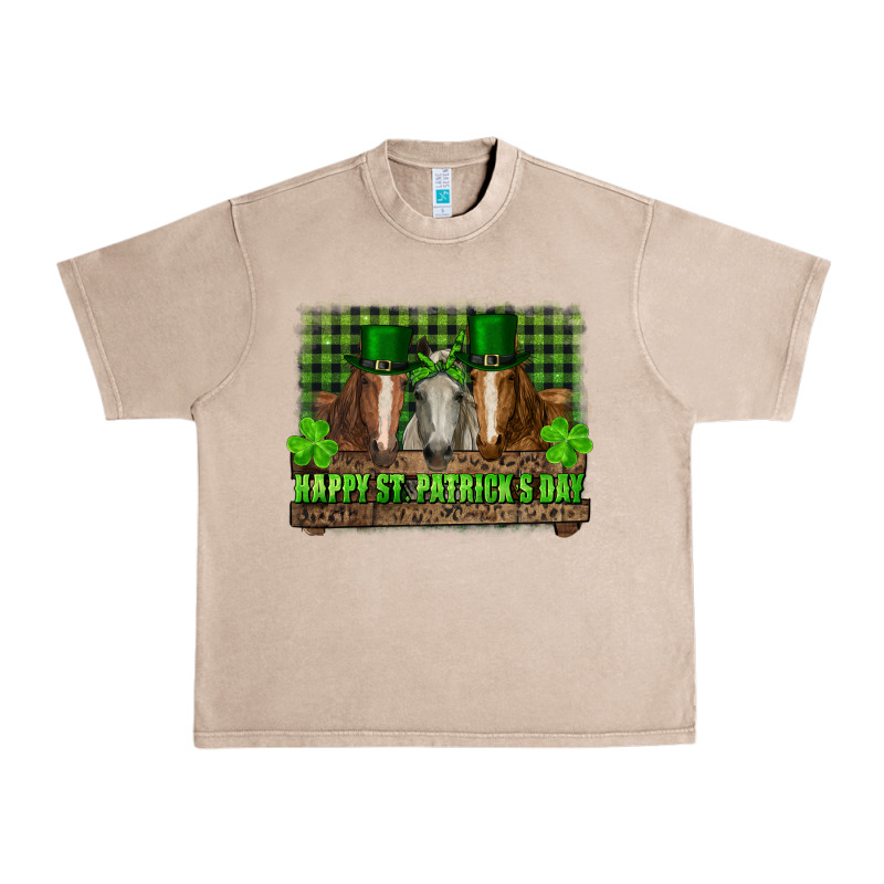 Happy St. Patrick's Day Horses With Leprechaun Hat And Bandana Urban Heavy Tee by RanaPortraitStore | Teevron