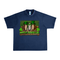 Navy happy st. patrick's day horses with leprechaun hat and bandana Urban Heavy Tee - RanaPortraitStore