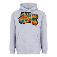 Heather Grey hello pumpkin black Heavyweight Hoodie - JahusDesignShop