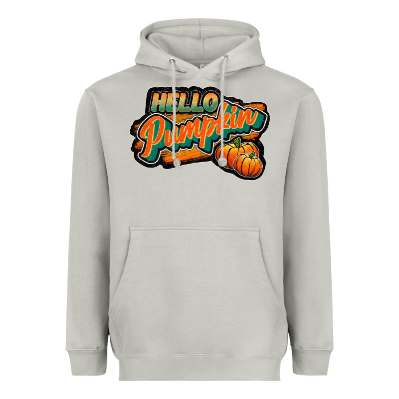 Hello Pumpkin Black Heavyweight Hoodie by JahusDesignShop | Teevron