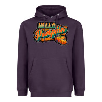 Plum hello pumpkin black Heavyweight Hoodie - JahusDesignShop