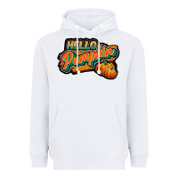 White hello pumpkin black Heavyweight Hoodie - JahusDesignShop