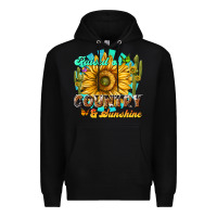 Black raised on country  sunshine Premium Hoodie - NancyCooperArtShop