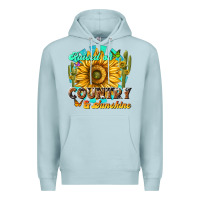 Blue Mist raised on country  sunshine Premium Hoodie - NancyCooperArtShop