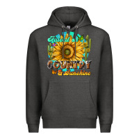 Charcoal Heather raised on country  sunshine Premium Hoodie - NancyCooperArtShop
