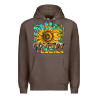 Coffee raised on country  sunshine Premium Hoodie - NancyCooperArtShop