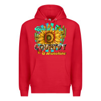 Red raised on country  sunshine Premium Hoodie - NancyCooperArtShop