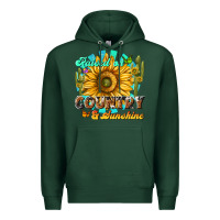 Sports Green raised on country  sunshine Premium Hoodie - NancyCooperArtShop