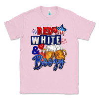 Bubblegum Pink Red white and boozy 4th of july Classic Tee - CowGirlArtShop