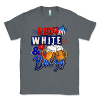 Charcoal Heather Red white and boozy 4th of july Classic Tee - CowGirlArtShop