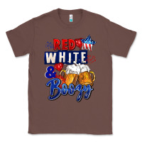 Chestnut Red white and boozy 4th of july Classic Tee - CowGirlArtShop
