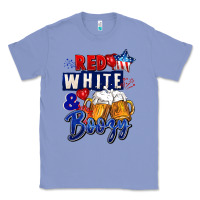 Colony Blue Red white and boozy 4th of july Classic Tee - CowGirlArtShop