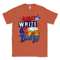 Copper Red white and boozy 4th of july Classic Tee - CowGirlArtShop