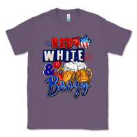 Lavender Red white and boozy 4th of july Classic Tee - CowGirlArtShop