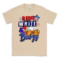 Mushroom Red white and boozy 4th of july Classic Tee - CowGirlArtShop