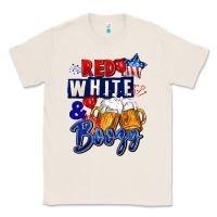 Natural Red white and boozy 4th of july Classic Tee - CowGirlArtShop