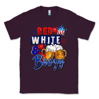 Plum Red white and boozy 4th of july Classic Tee - CowGirlArtShop