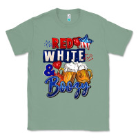 Sage Red white and boozy 4th of july Classic Tee - CowGirlArtShop