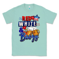 Seafoam Red white and boozy 4th of july Classic Tee - CowGirlArtShop