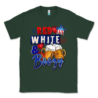 Sports Green Red white and boozy 4th of july Classic Tee - CowGirlArtShop