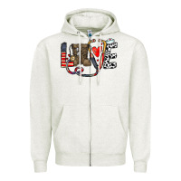 Oatmeal Heather america nurse Zipper Hoodie - CowhideDigitalArt