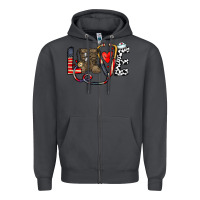 Smoke america nurse Zipper Hoodie - CowhideDigitalArt