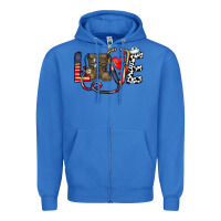 True Royal america nurse Zipper Hoodie - CowhideDigitalArt
