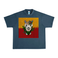 Midnight Navy christmas alpacas Urban Heavy Tee - BarkalooDesign