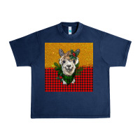 Navy christmas alpacas Urban Heavy Tee - BarkalooDesign