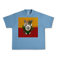 Pebble Blue christmas alpacas Urban Heavy Tee - BarkalooDesign