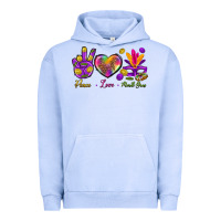 Pigment Grape Ice Peace Love Mardi Gras Urban Hoodie - BundleAndBundleShop