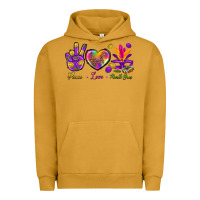 Peace Love Mardi Gras Urban Hoodie | Teevron