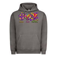 Pigment Tornado Peace Love Mardi Gras Urban Hoodie - BundleAndBundleShop