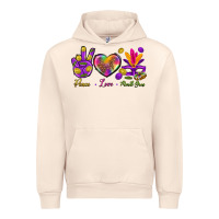 Sandshell Peace Love Mardi Gras Urban Hoodie - BundleAndBundleShop