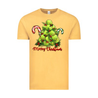 Vintage Mustard Merry Christmas Tennis Vintage Tee - RanaPortraitStore