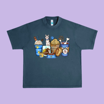 Urban Heavy Tee siberian husky coffee cups