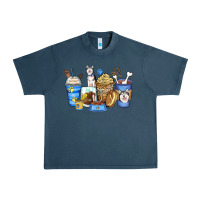Midnight Navy siberian husky coffee cups Urban Heavy Tee - Zillion Design Studio