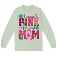 I Wear Pink For My Mom With Butterfly Long Sleeve Tee | Teevron