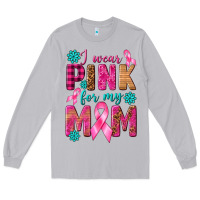 Moon Dust I Wear Pink For My Mom with Butterfly Long Sleeve Tee - texasbilliewilder