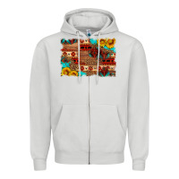 Aztec And Leopard Background Zipper Hoodie | Teevron