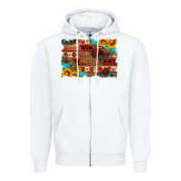 White aztec and leopard background Zipper Hoodie - HRA Design Shop