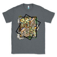 Charcoal Heather mama leopard Classic Tee - CowhideDigitalArt